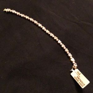 24KT over sterling silver heart bracelet